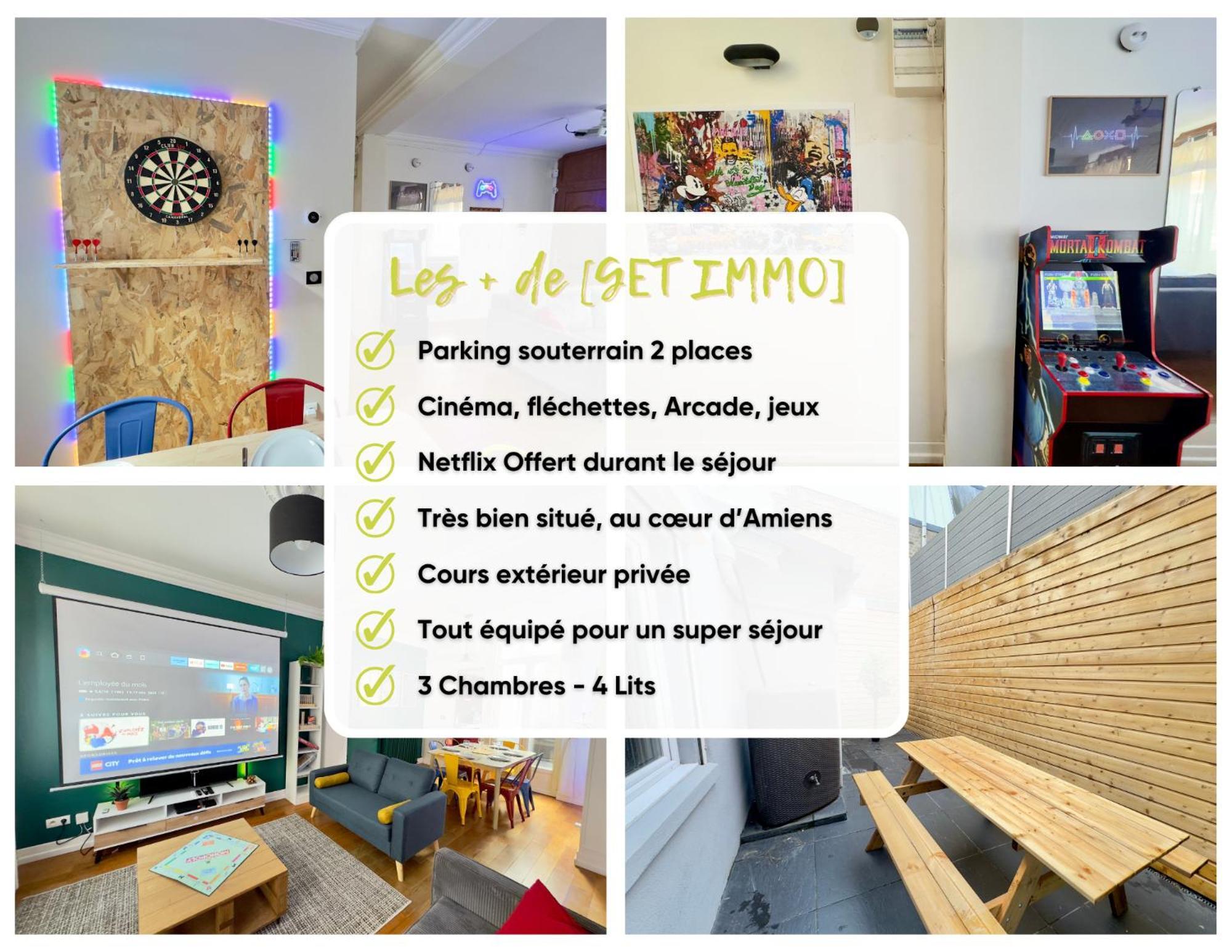 Maison 3Ch - Cinema - Game Room - Parking - Gare Amiens Ngoại thất bức ảnh